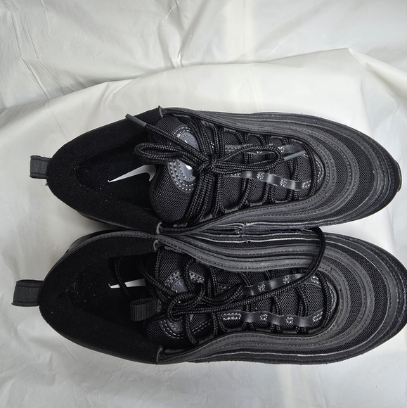 Men's Nike Air Max 97 Black Terry Cloth Size 8 with Box - Picture 12 of 14